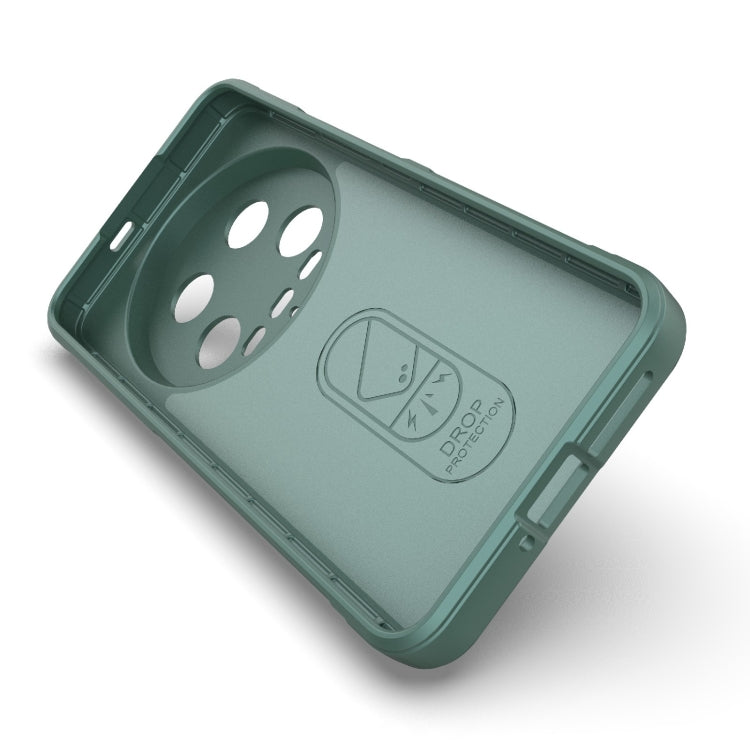 For Xiaomi 14 Ultra Magic Shield TPU + Flannel Phone Case(Dark Green) - 14 Ultra Cases by PMC TechLife | Online Shopping South Africa | PMC TechLife | Buy Now Pay Later Mobicred