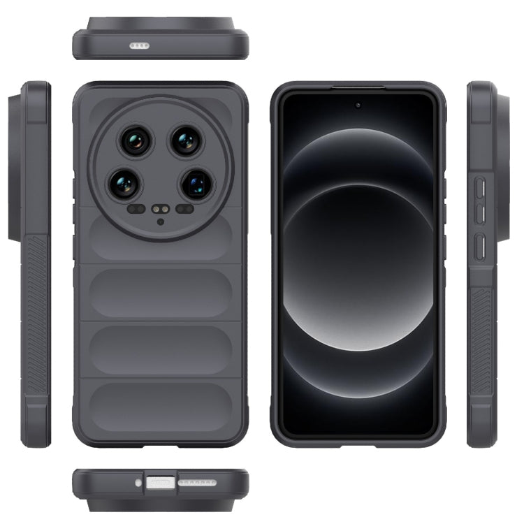 For Xiaomi 14 Ultra Magic Shield TPU + Flannel Phone Case(Dark Grey) - 14 Ultra Cases by PMC TechLife | Online Shopping South Africa | PMC TechLife | Buy Now Pay Later Mobicred