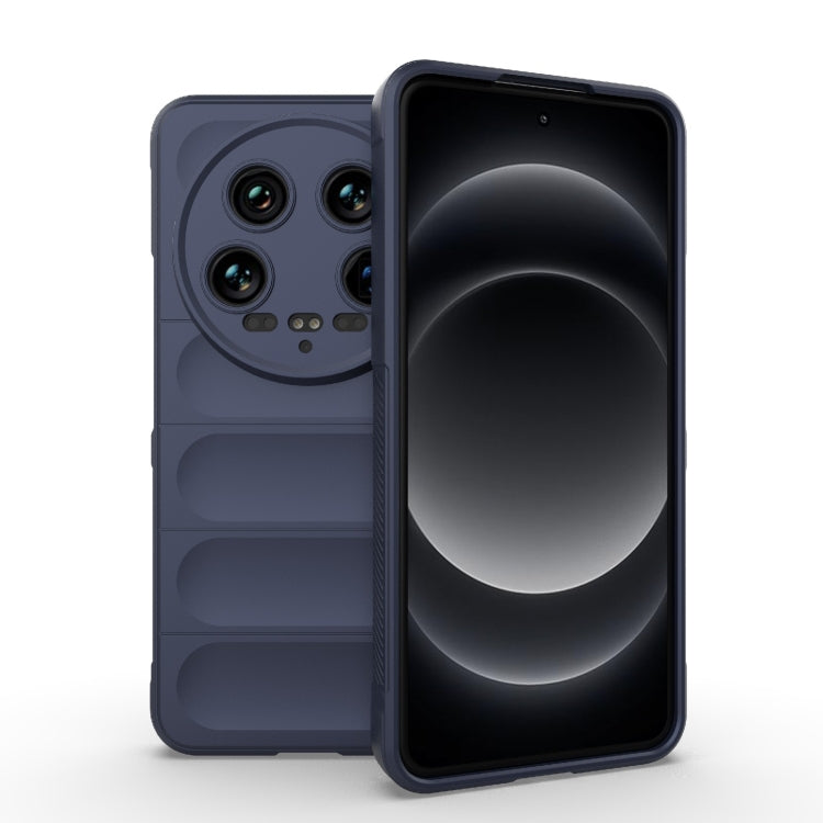 For Xiaomi 14 Ultra Magic Shield TPU + Flannel Phone Case(Dark Blue) - 14 Ultra Cases by PMC TechLife | Online Shopping South Africa | PMC TechLife | Buy Now Pay Later Mobicred