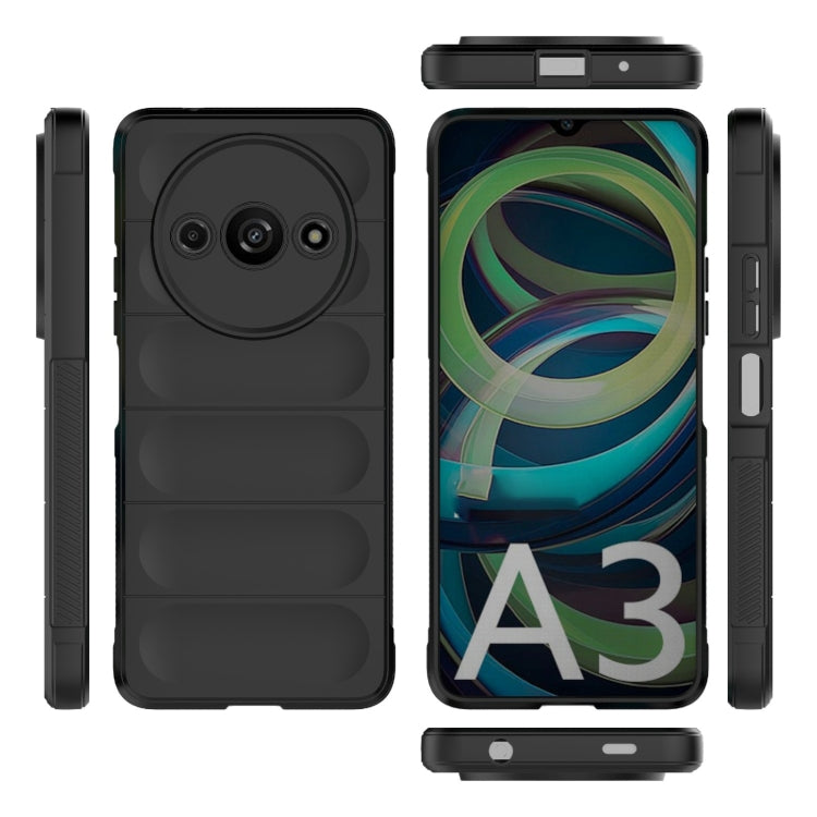For Xiaomi Redmi A3 4G Global Magic Shield TPU + Flannel Phone Case(Black) - Xiaomi Cases by PMC TechLife | Online Shopping South Africa | PMC TechLife | Buy Now Pay Later Mobicred