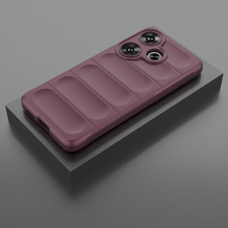 For Xiaomi Redmi Turbo 3 5G Magic Shield TPU + Flannel Phone Case(Wine Red) - Xiaomi Cases by PMC TechLife | Online Shopping South Africa | PMC TechLife | Buy Now Pay Later Mobicred
