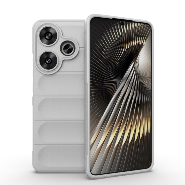 For Xiaomi Redmi Turbo 3 5G Magic Shield TPU + Flannel Phone Case(White) - Xiaomi Cases by PMC TechLife | Online Shopping South Africa | PMC TechLife | Buy Now Pay Later Mobicred