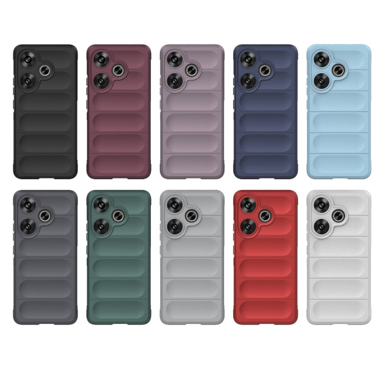 For Xiaomi Redmi Turbo 3 5G Magic Shield TPU + Flannel Phone Case(White) - Xiaomi Cases by PMC TechLife | Online Shopping South Africa | PMC TechLife | Buy Now Pay Later Mobicred