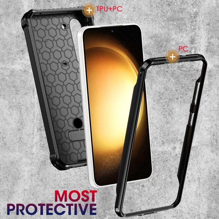 For Samsung Galaxy S24 5G Armor Series Holder Phone Case(Blue) - Galaxy S24 5G Cases by PMC TechLife | Online Shopping South Africa | PMC TechLife
