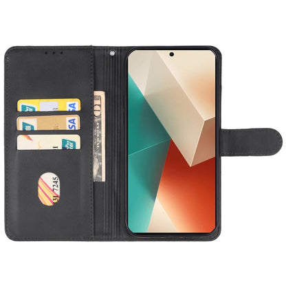 For Xiaomi Redmi Note 13 5G Leather Phone Case(Black) - Xiaomi Cases by PMC Jewellery | Online Shopping South Africa | PMC Jewellery | Buy Now Pay Later Mobicred