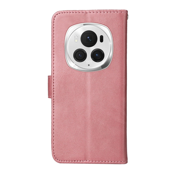 For Honor Magic6 Pro Classic Calf Texture Flip Leather Phone Case(Rose Gold) - Honor Cases by PMC Jewellery | Online Shopping South Africa | PMC Jewellery | Buy Now Pay Later Mobicred