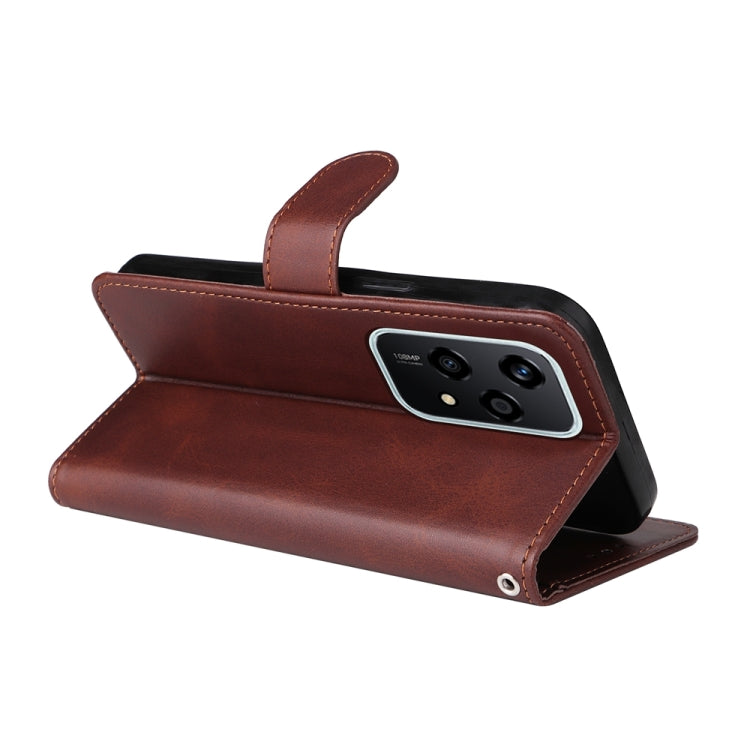 For Honor 200 Lite Global Classic Calf Texture Flip Leather Phone Case(Brown) - Honor Cases by PMC TechLife | Online Shopping South Africa | PMC TechLife | Buy Now Pay Later Mobicred