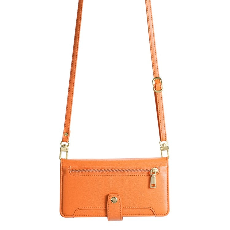 For Honor 200 5G Sheep Texture Cross-body Zipper Wallet Leather Phone Case(Orange) - Honor Cases by PMC TechLife | Online Shopping South Africa | PMC TechLife | Buy Now Pay Later Mobicred