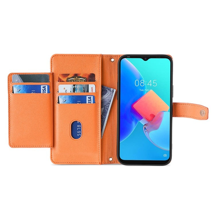 For Huawei nova 12 5G Sheep Texture Cross-body Zipper Wallet Leather Phone Case(Orange) - Huawei Cases by PMC TechLife | Online Shopping South Africa | PMC TechLife | Buy Now Pay Later Mobicred