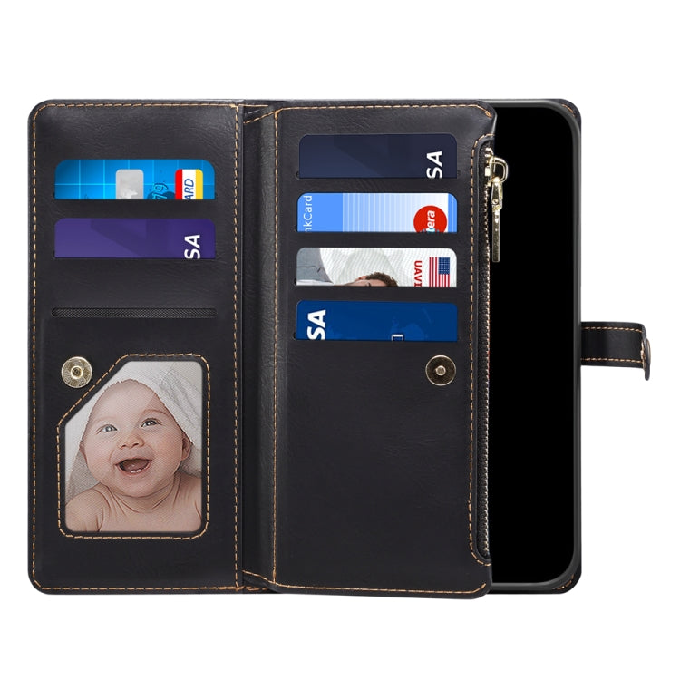 For Google Pixel 7a ESEBLE Star Series Lanyard Zipper Wallet RFID Leather Case(Black) - free shipping - PMC TechLife - Order now!