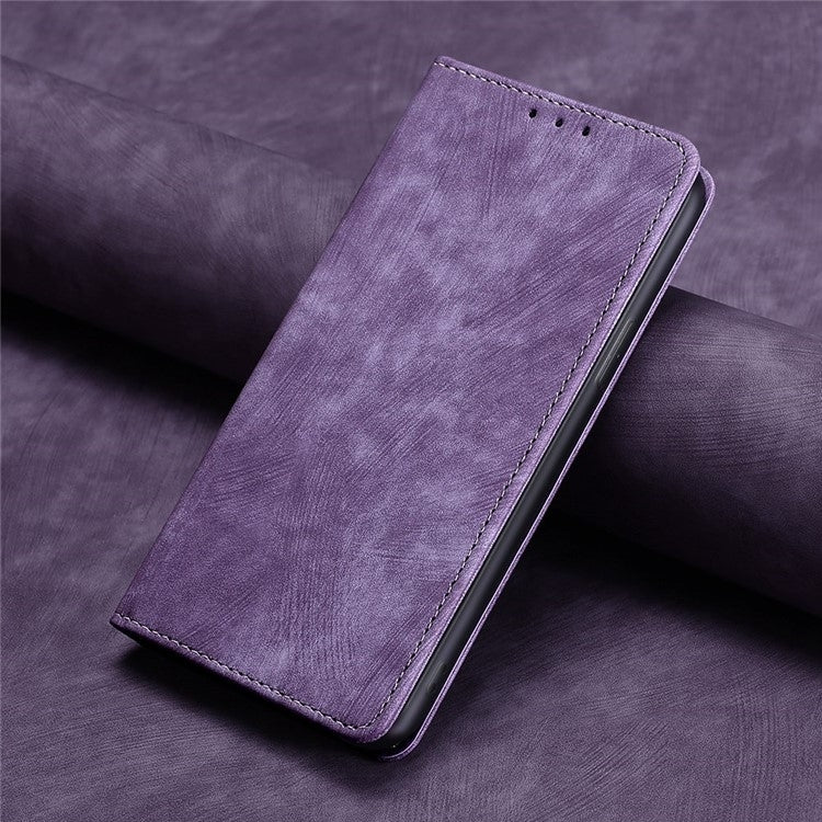 For Huawei Pura 70 Pro / Pro+ RFID Anti-theft Brush Magnetic Leather Phone Case(Purple) - Huawei Cases by PMC Jewellery | Online Shopping South Africa | PMC Jewellery | Buy Now Pay Later Mobicred