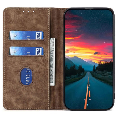 For Huawei Pura 70 Ultra RFID Anti-theft Brush Magnetic Leather Phone Case(Brown) - Huawei Cases by PMC Jewellery | Online Shopping South Africa | PMC Jewellery | Buy Now Pay Later Mobicred