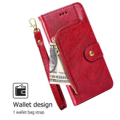 For Huawei Pura 70 5G Zipper Bag Leather Phone Case(Red) - Huawei Cases by PMC Jewellery | Online Shopping South Africa | PMC Jewellery | Buy Now Pay Later Mobicred