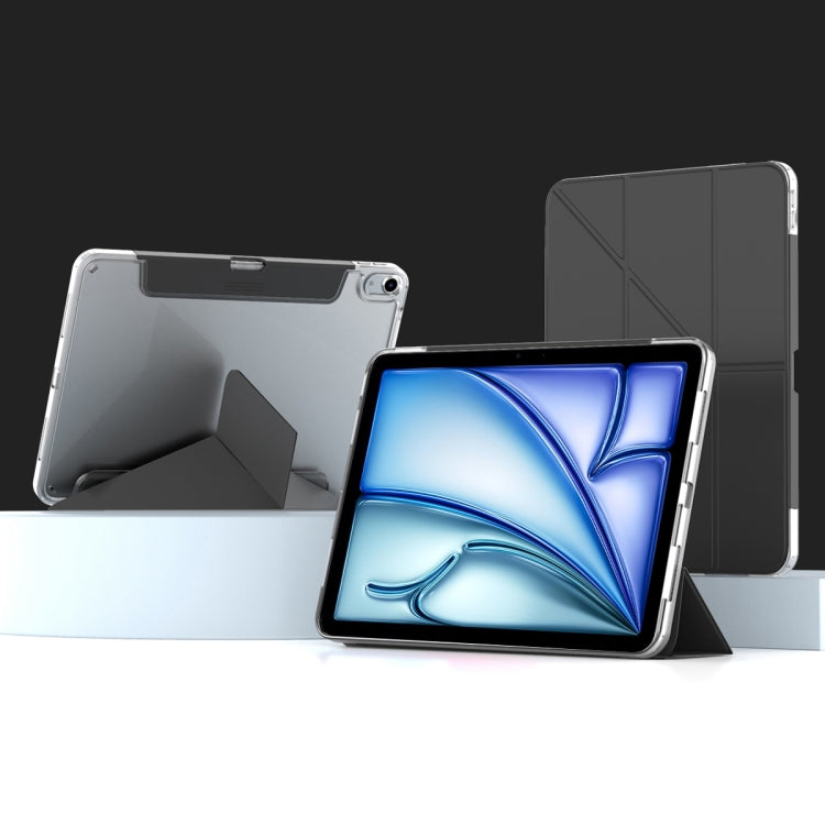 For iPad Air 11 2025 / 2024 Mutural Deformation Stand Smart Leather Tablet Case(Black) - free shipping - PMC TechLife - Order now!