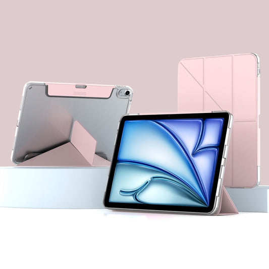 For iPad Air 13 2024 Mutural Deformation Stand Smart Leather Tablet Case(Pink) - iPad Air 13 2024 Cases by Mutural | Online Shopping South Africa | PMC Jewellery | Buy Now Pay Later Mobicred