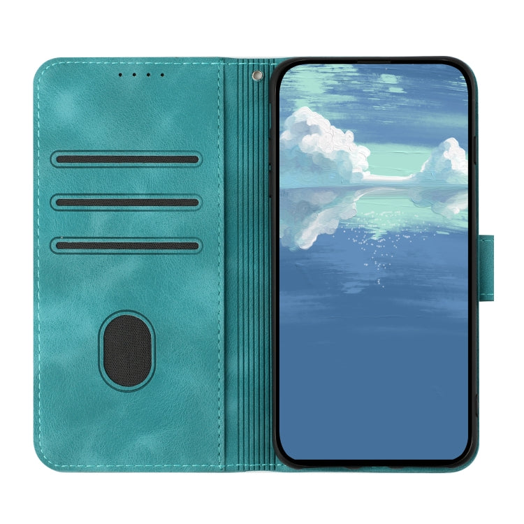 For Xiaomi Redmi Note 12 4G Global Line Pattern Skin Feel Leather Phone Case(Light Blue) - Xiaomi Cases by PMC TechLife | Online Shopping South Africa | PMC TechLife | Buy Now Pay Later Mobicred