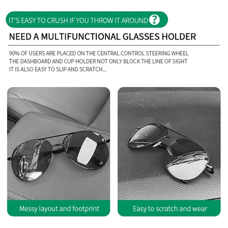 Car Sun Visor Glasses Holder Multifunctional Card Clip Storage Rack(Pink) - Sunglasses & Glasses Clips by PMC TechLife | Online Shopping South Africa | PMC TechLife | Buy Now Pay Later Mobicred