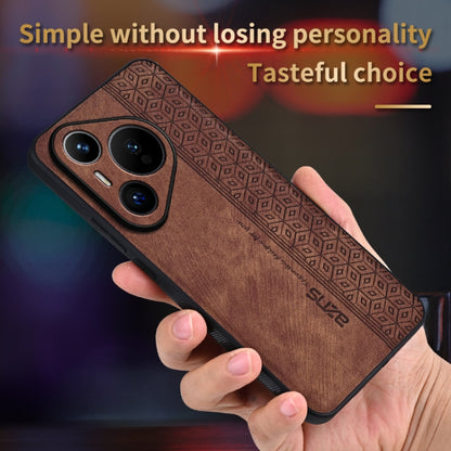 For Huawei Pura 70 AZNS 3D Embossed Skin Feel Phone Case(Brown) - Huawei Cases by AZNS | Online Shopping South Africa | PMC Jewellery | Buy Now Pay Later Mobicred