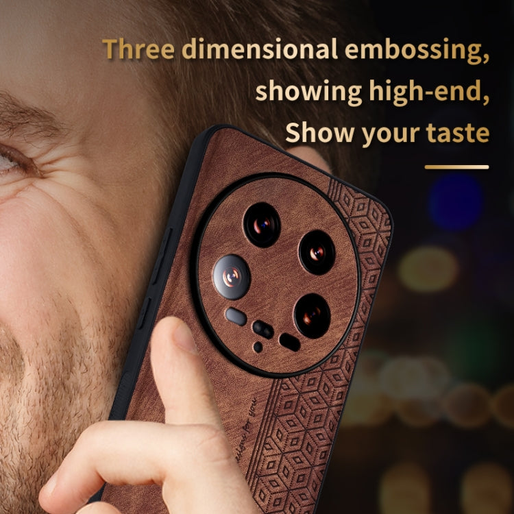 For Xiaomi 14 Ultra AZNS 3D Embossed Skin Feel Phone Case(Black) - free shipping - PMC Jewellery - Order now!