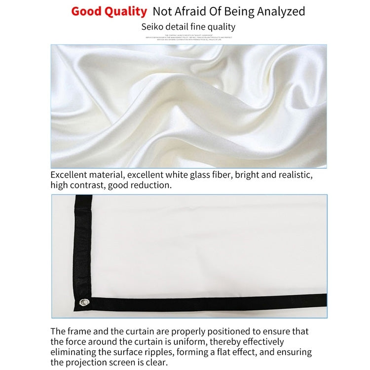 Simple Folding Thin Polyester Projector Film Curtain, Size:180 inch 16:9 - Film Curtains by PMC TechLife | Online Shopping South Africa | PMC TechLife | Buy Now Pay Later Mobicred