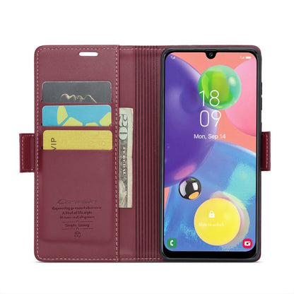 For Samsung Galaxy A70/A70s CaseMe 023 Butterfly Buckle Litchi Texture RFID Anti-theft Leather Phone Case(Wine Red) - Galaxy Phone Cases by CaseMe | Online Shopping South Africa | PMC Jewellery | Buy Now Pay Later Mobicred