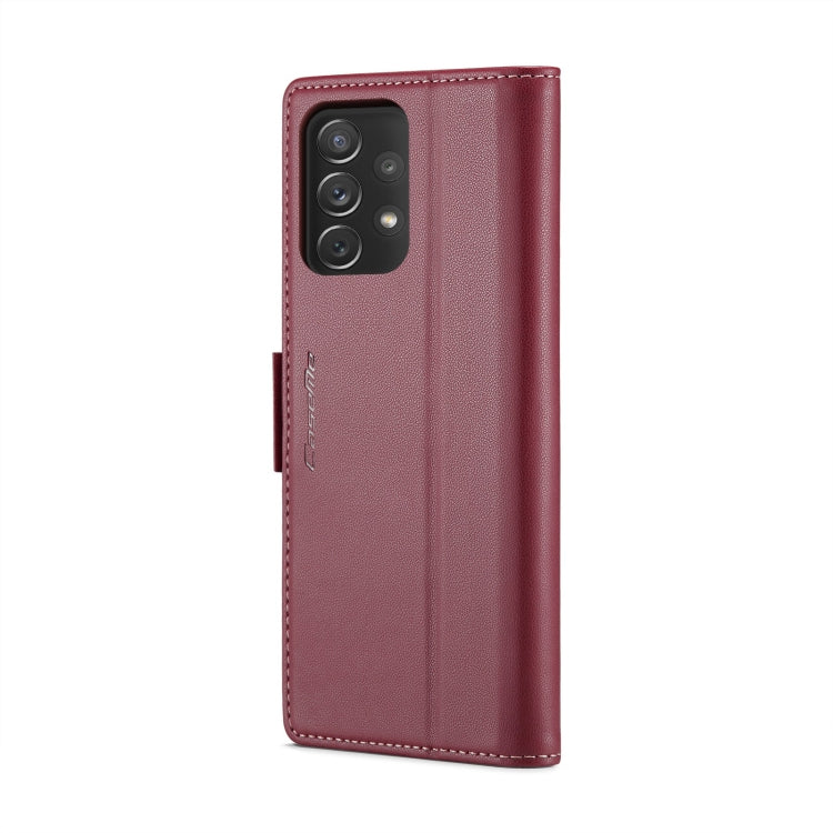 For Samsung Galaxy A72 CaseMe 023 Butterfly Buckle Litchi Texture RFID Anti-theft Leather Phone Case(Wine Red) - Galaxy Phone Cases by CaseMe | Online Shopping South Africa | PMC Jewellery | Buy Now Pay Later Mobicred