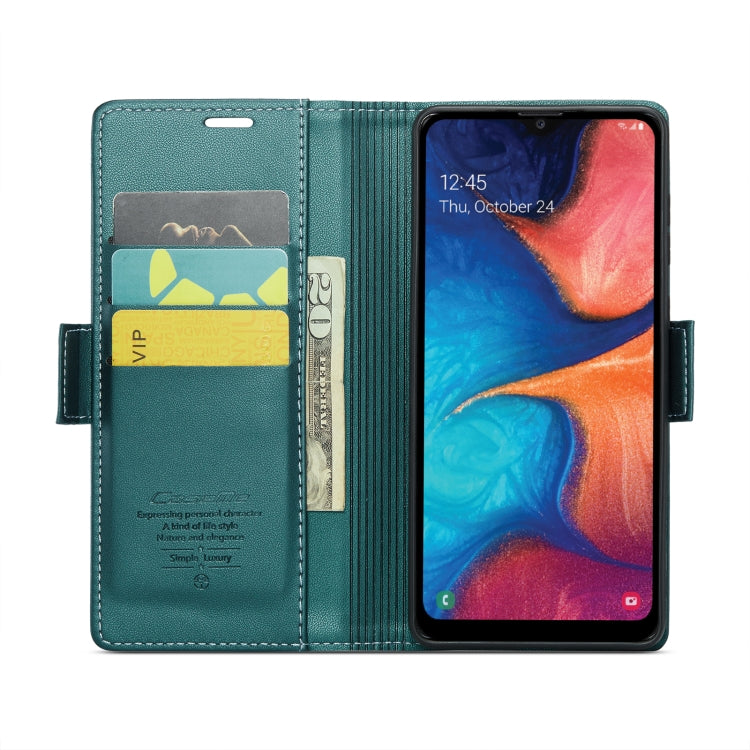 For Samsung Galaxy A20/A30/M10s CaseMe 023 Butterfly Buckle Litchi Texture RFID Anti-theft Leather Phone Case(Pearly Blue) - Galaxy Phone Cases by CaseMe | Online Shopping South Africa | PMC Jewellery | Buy Now Pay Later Mobicred