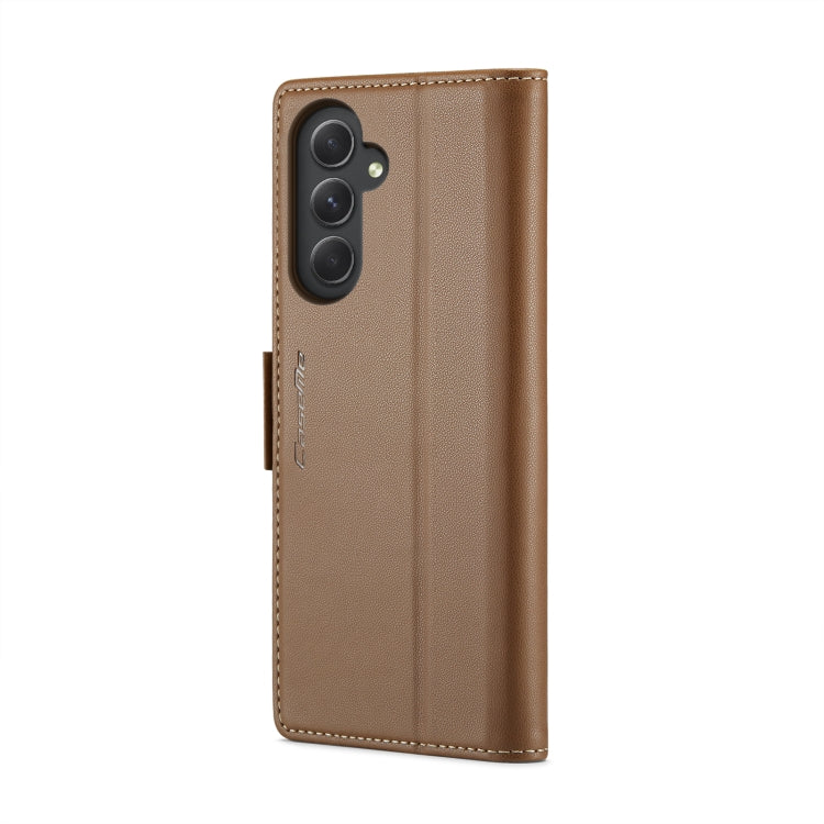 For Samsung Galaxy A54 5G CaseMe 023 Butterfly Buckle Litchi Texture RFID Anti-theft Leather Phone Case(Brown) - Galaxy Phone Cases by CaseMe | Online Shopping South Africa | PMC Jewellery | Buy Now Pay Later Mobicred