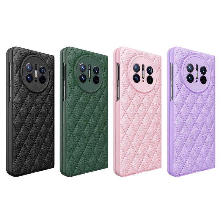 For Huawei Mate X3 Diamond Lattice Integrated Leather Phone Case(Green) - Huawei Cases by PMC TechLife | Online Shopping South Africa | PMC TechLife | Buy Now Pay Later Mobicred