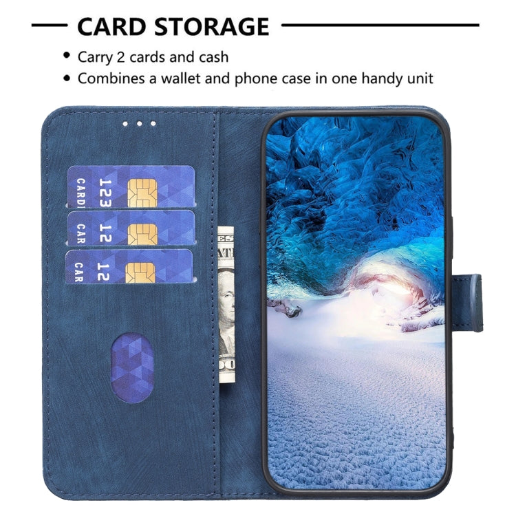 For Samsung Galaxy S24 5G Plaid Embossed Leather Phone Case(Blue) - Galaxy S24 5G Cases by PMC TechLife | Online Shopping South Africa | PMC TechLife
