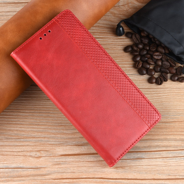 For Sony Xperia 1 VI 2024 Magnetic Buckle Retro Texture Leather Phone Case(Red) - Sony Cases by PMC Jewellery | Online Shopping South Africa | PMC Jewellery | Buy Now Pay Later Mobicred