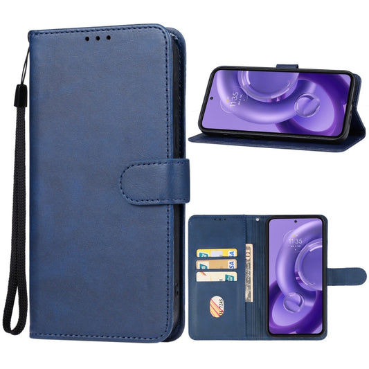 For Motorola Edge 40 Neo Leather Phone Case(Blue) - Motorola Cases by PMC Jewellery | Online Shopping South Africa | PMC Jewellery | Buy Now Pay Later Mobicred