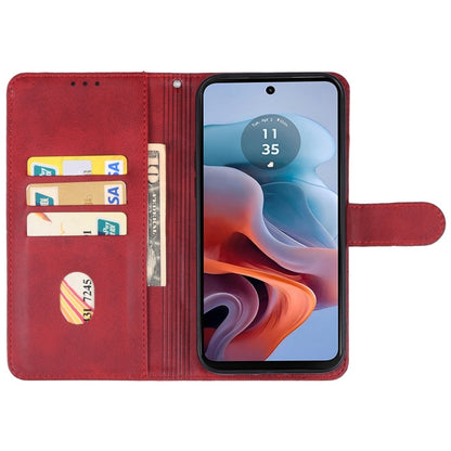 For Motorola Moto G34 Leather Phone Case(Red) - Motorola Cases by PMC Jewellery | Online Shopping South Africa | PMC Jewellery | Buy Now Pay Later Mobicred