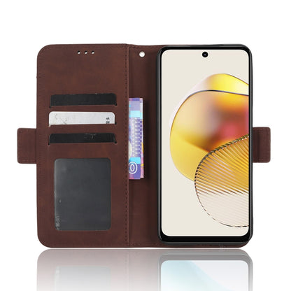 For Motorola Moto G 5G 2023 Skin Feel Calf Texture Card Slots Leather Phone Case(Brown) - Motorola Cases by PMC Jewellery | Online Shopping South Africa | PMC Jewellery | Buy Now Pay Later Mobicred