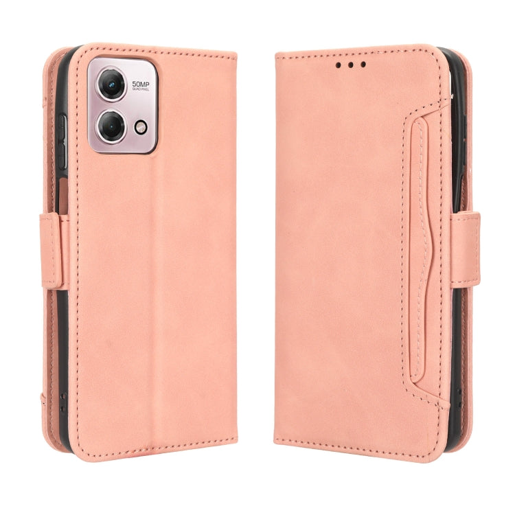 For Motorola Moto G Stylus 5G 2023 Skin Feel Calf Texture Card Slots Leather Phone Case(Pink) - Motorola Cases by PMC Jewellery | Online Shopping South Africa | PMC Jewellery | Buy Now Pay Later Mobicred