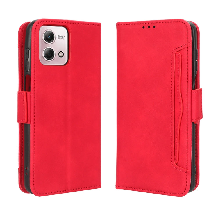 For Motorola Moto G Stylus 5G 2023 Skin Feel Calf Texture Card Slots Leather Phone Case(Red) - Motorola Cases by PMC Jewellery | Online Shopping South Africa | PMC Jewellery | Buy Now Pay Later Mobicred