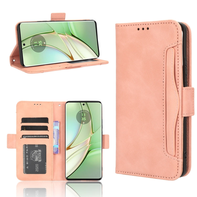 For Motorola Edge 40 Skin Feel Calf Texture Card Slots Leather Phone Case(Pink) - Motorola Cases by PMC Jewellery | Online Shopping South Africa | PMC Jewellery | Buy Now Pay Later Mobicred