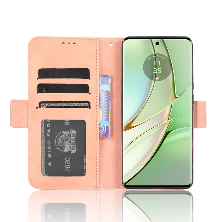 For Motorola Edge 40 Skin Feel Calf Texture Card Slots Leather Phone Case(Pink) - Motorola Cases by PMC Jewellery | Online Shopping South Africa | PMC Jewellery | Buy Now Pay Later Mobicred