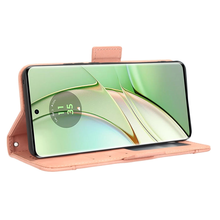 For Motorola Edge 40 Skin Feel Calf Texture Card Slots Leather Phone Case(Pink) - Motorola Cases by PMC Jewellery | Online Shopping South Africa | PMC Jewellery | Buy Now Pay Later Mobicred