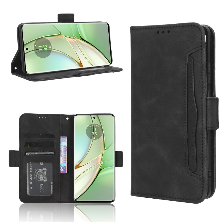 For Motorola Edge 40 Skin Feel Calf Texture Card Slots Leather Phone Case(Black) - Motorola Cases by PMC Jewellery | Online Shopping South Africa | PMC Jewellery | Buy Now Pay Later Mobicred