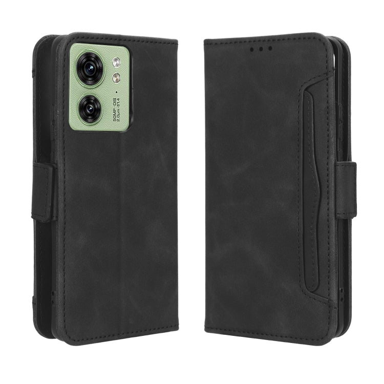 For Motorola Edge 40 Skin Feel Calf Texture Card Slots Leather Phone Case(Black) - Motorola Cases by PMC Jewellery | Online Shopping South Africa | PMC Jewellery | Buy Now Pay Later Mobicred