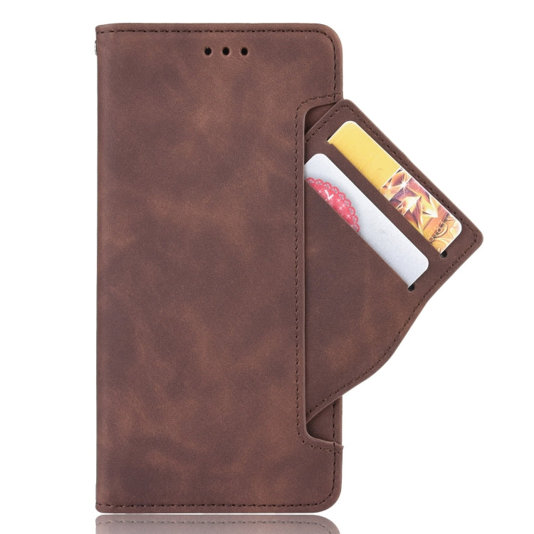 For Motorola Moto G52J 5G Skin Feel Calf Texture Card Slots Leather Phone Case(Brown) - Motorola Cases by PMC Jewellery | Online Shopping South Africa | PMC Jewellery | Buy Now Pay Later Mobicred