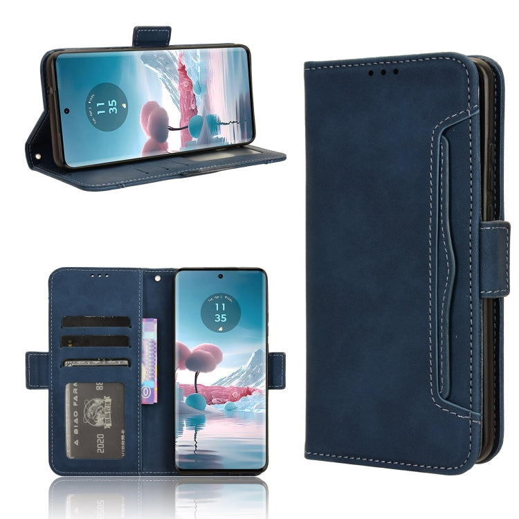 For Motorola Edge 40 Neo 5G Skin Feel Calf Texture Card Slots Leather Phone Case(Blue) - Motorola Cases by PMC Jewellery | Online Shopping South Africa | PMC Jewellery | Buy Now Pay Later Mobicred