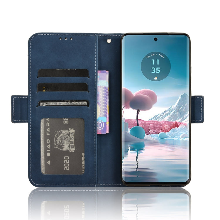 For Motorola Edge 40 Neo 5G Skin Feel Calf Texture Card Slots Leather Phone Case(Blue) - Motorola Cases by PMC Jewellery | Online Shopping South Africa | PMC Jewellery | Buy Now Pay Later Mobicred