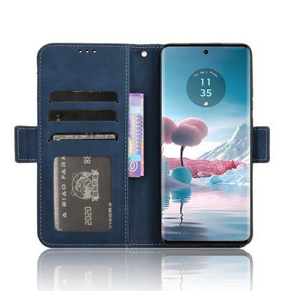 For Motorola Edge 40 Neo 5G Skin Feel Calf Texture Card Slots Leather Phone Case(Blue) - Motorola Cases by PMC Jewellery | Online Shopping South Africa | PMC Jewellery | Buy Now Pay Later Mobicred