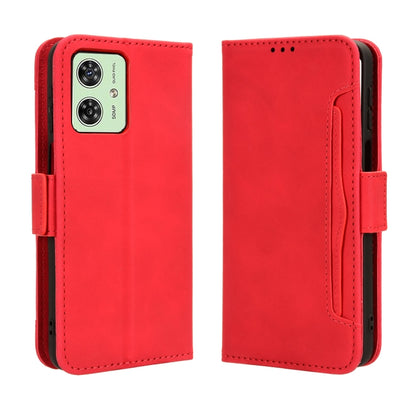 For Motorola Moto G54 5G Skin Feel Calf Texture Card Slots Leather Phone Case(Red) - Motorola Cases by PMC Jewellery | Online Shopping South Africa | PMC Jewellery | Buy Now Pay Later Mobicred