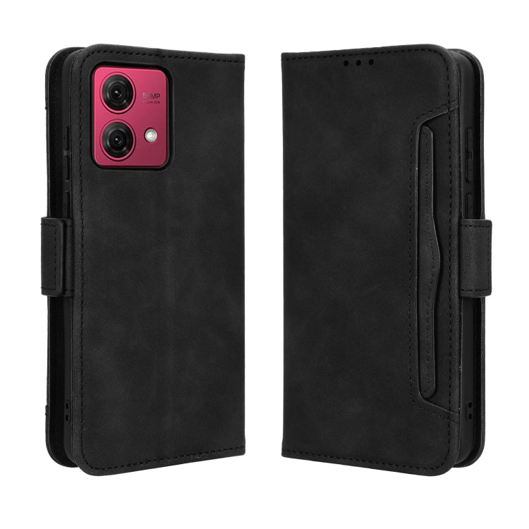 For Motorola Moto G84 5G Skin Feel Calf Texture Card Slots Leather Phone Case(Black) - Motorola Cases by PMC Jewellery | Online Shopping South Africa | PMC Jewellery | Buy Now Pay Later Mobicred