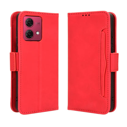 For Motorola Moto G84 5G Skin Feel Calf Texture Card Slots Leather Phone Case(Red) - Motorola Cases by PMC Jewellery | Online Shopping South Africa | PMC Jewellery | Buy Now Pay Later Mobicred