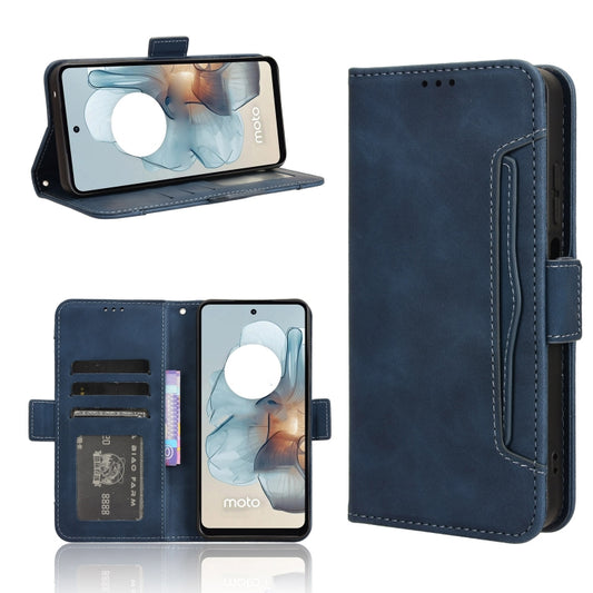 For Motorola Moto G Power 5G 2024 Skin Feel Calf Texture Card Slots Leather Phone Case(Blue) - Motorola Cases by PMC Jewellery | Online Shopping South Africa | PMC Jewellery | Buy Now Pay Later Mobicred