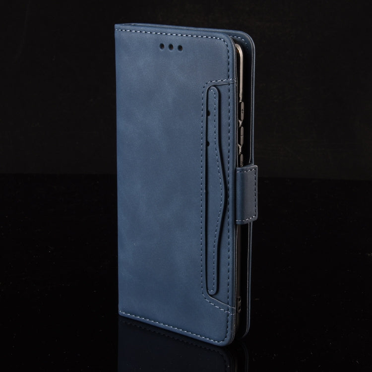 For Google Pixel 9 Pro Skin Feel Calf Texture Card Slots Leather Phone Case(Blue) - Google Cases by PMC TechLife | Online Shopping South Africa | PMC TechLife | Buy Now Pay Later Mobicred